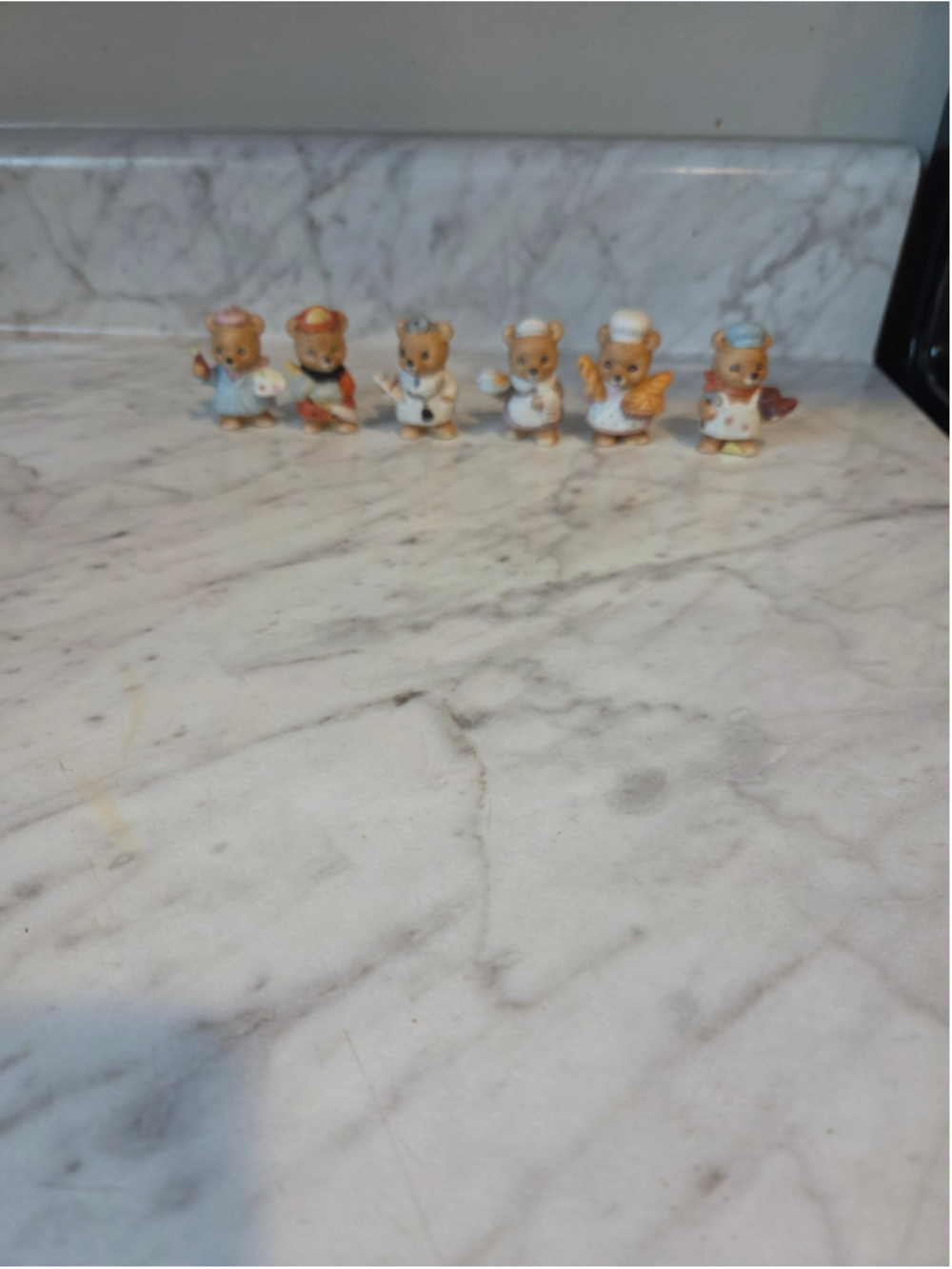 Bear Figurines Miniature Porcelain